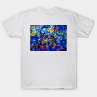 Floral Abstract blue 2 T-Shirt